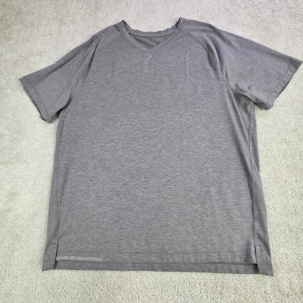 Lululemon Switchback T Shirt‎ Mens 2xl Gray Short Sleeve Athletic Performance